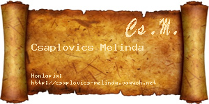 Csaplovics Melinda névjegykártya